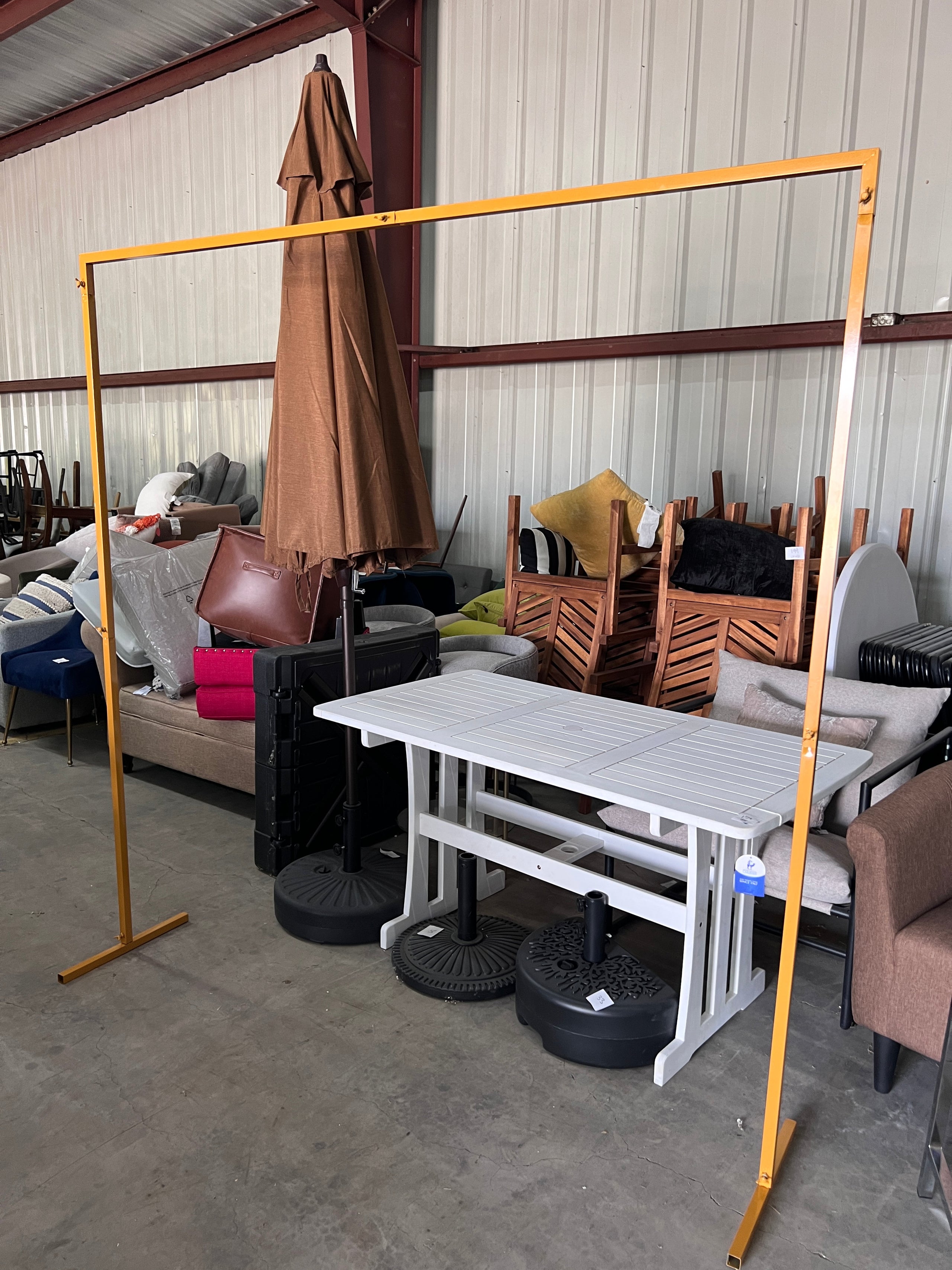 Gold Square Arch Rack Home Shack Temple